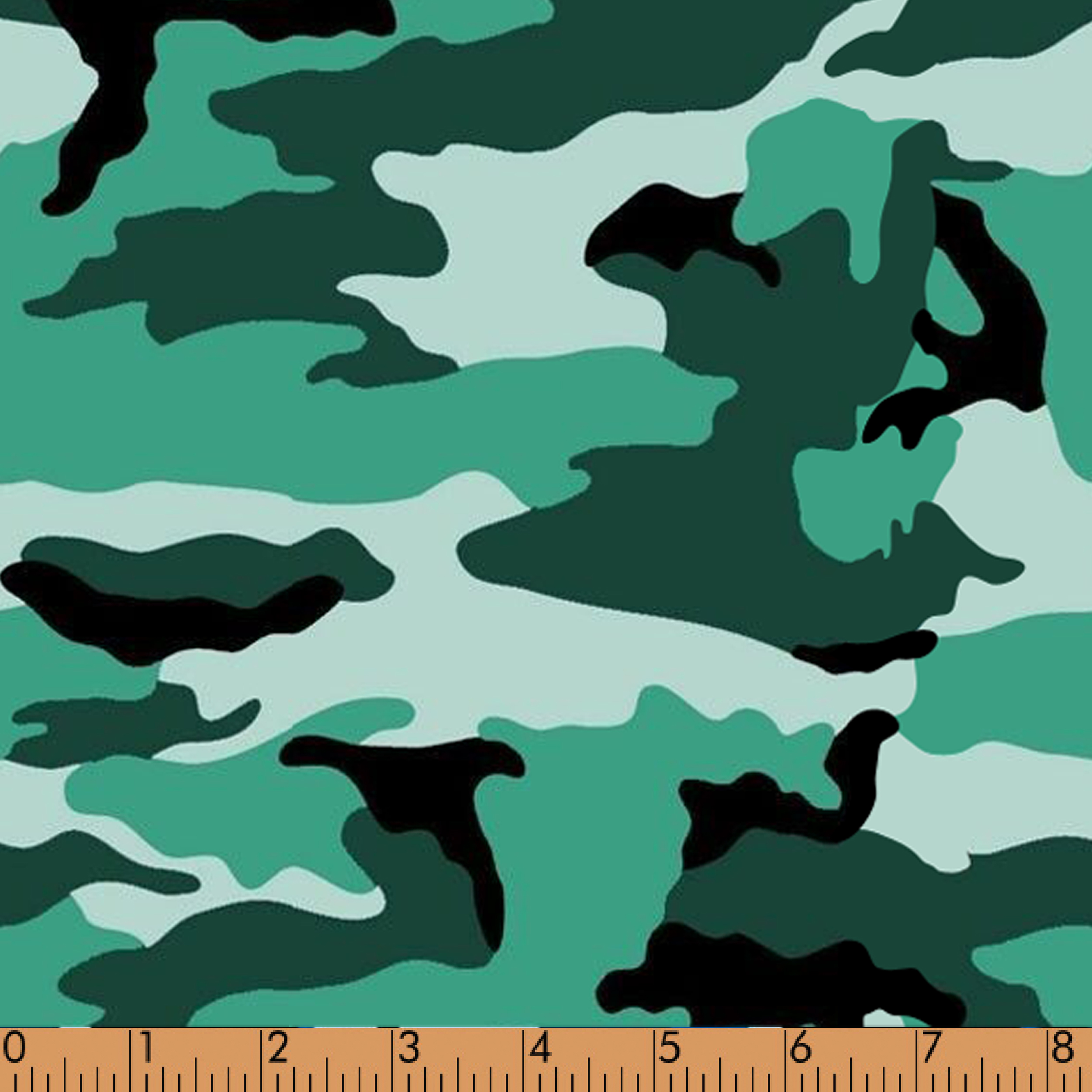 TY05- Green Camouflage Two Yarn printed 4.0 fabric
